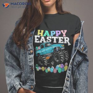 Happy Easter Monster Truck Easter Eggs Toddler Shirt