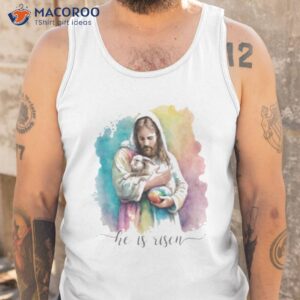 he is risen christian shirt easter day events tank top