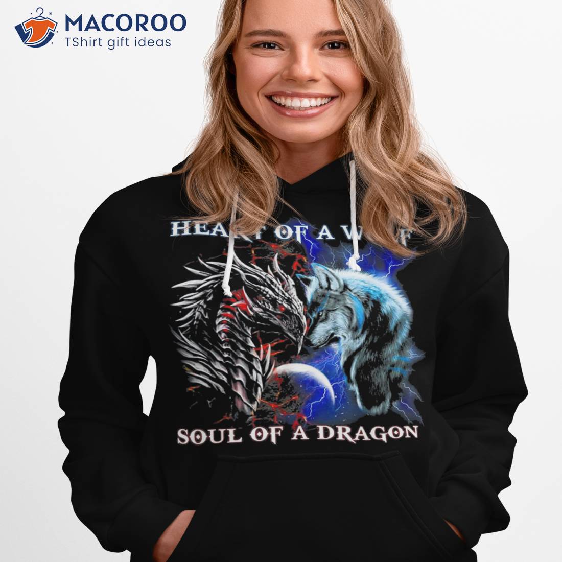 Heart Of Wolf Soul A Dragon – Cool Warrior Shirt Heart Of Wolf Soul A Dragon – Cool Warrior Shirt