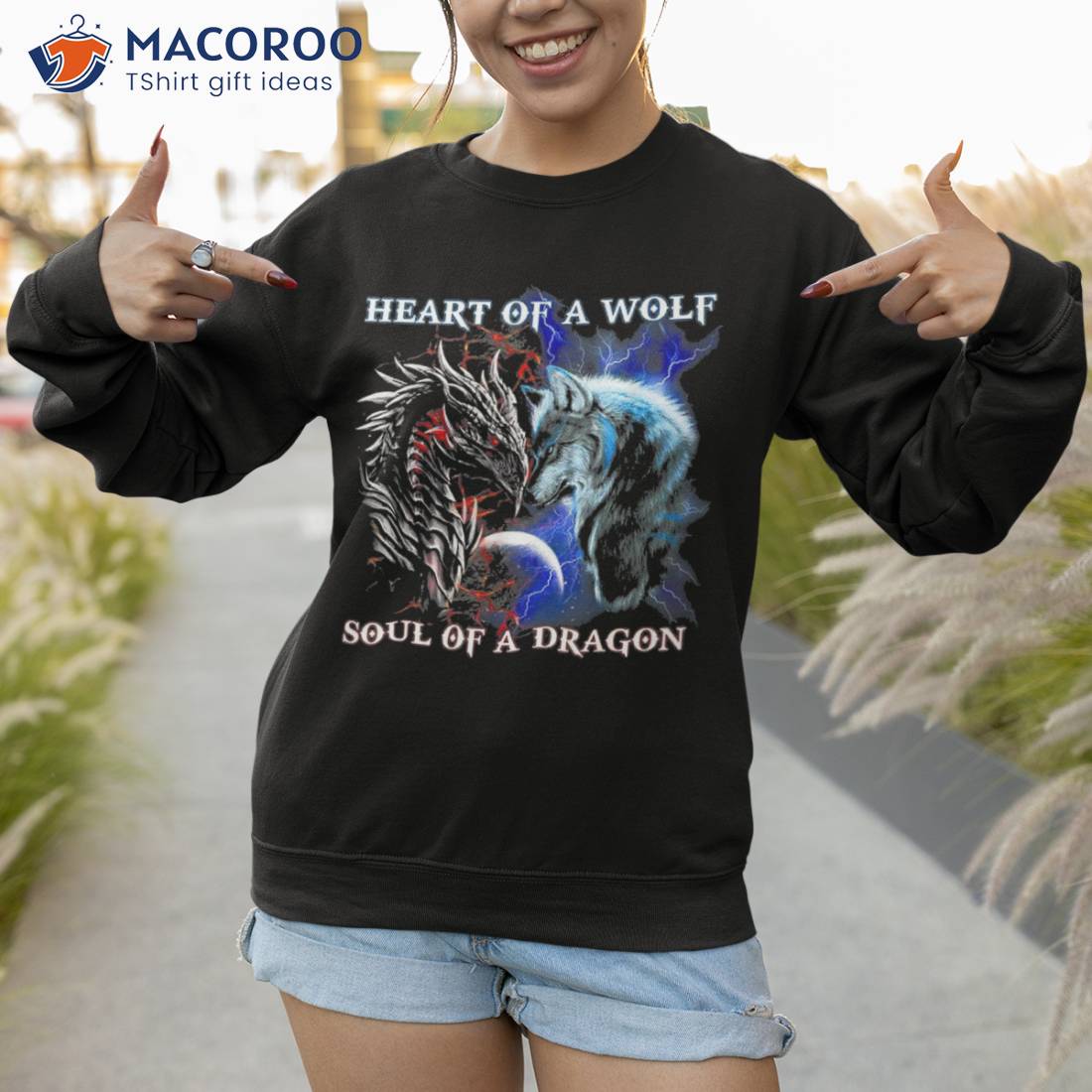 Heart Of Wolf Soul A Dragon – Cool Warrior Shirt Heart Of Wolf Soul A Dragon – Cool Warrior Shirt