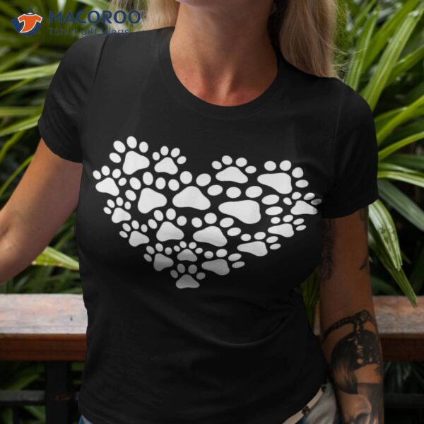 Heart Paw Print Dog & Cat Mom Dad Mother’s Day Fathers Shirt