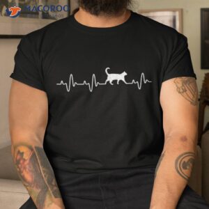 Heartbeat Cat Shirt Love Cats ‘s Girls Lover Meow