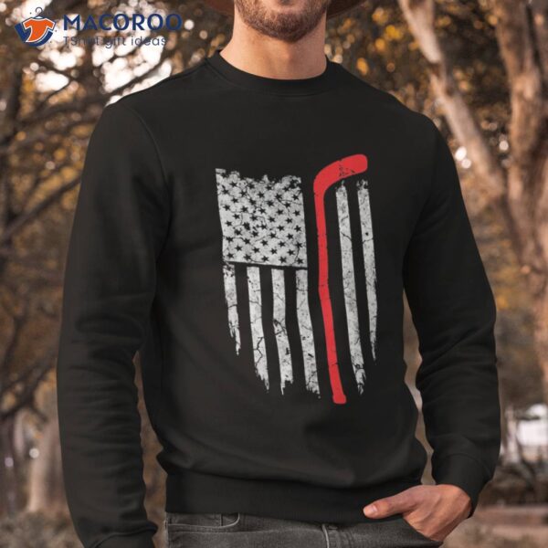 Hockey American Flag Shirt Tee Shirts