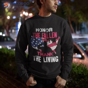 honor the fallen veteran themed military support t shirt sweatshirt