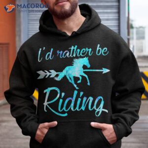 Horse Rider Shirt Girls I’d Rather Be Riding Horses Kid Gift