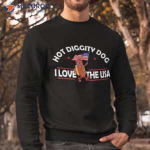 hot diggity dog usa american flag 4th of july fourth shirt sweatshirt