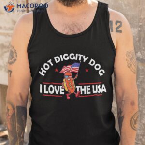 hot diggity dog usa american flag 4th of july fourth shirt tank top