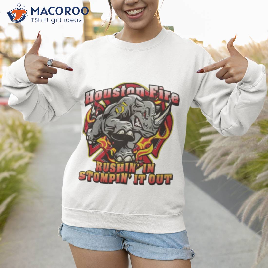 Houston Fire Rushin In Stompin It Oushirt Houston Fire Rushin In Stompin It Oushirt