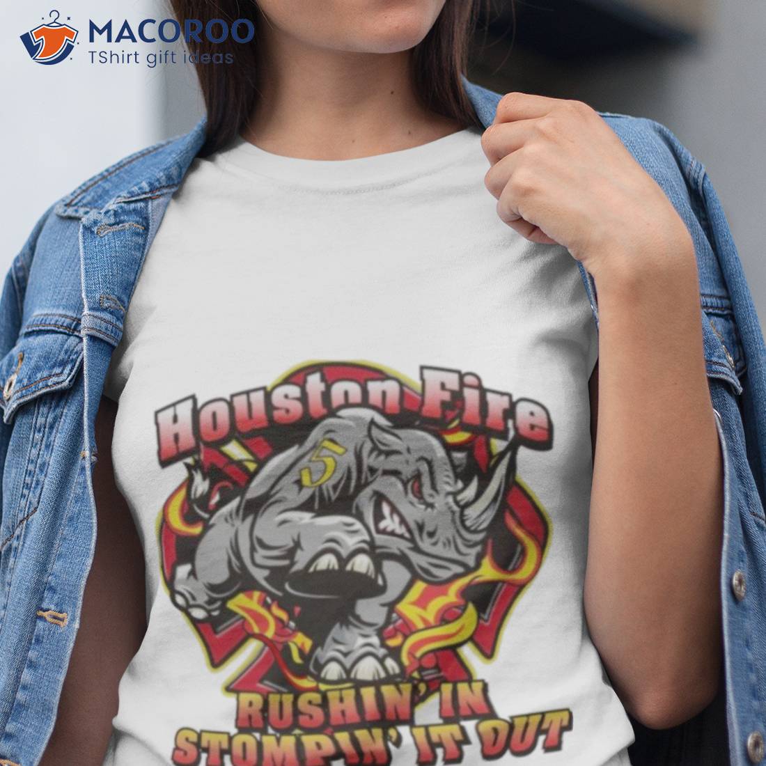 Houston Fire Rushin In Stompin It Oushirt Houston Fire Rushin In Stompin It Oushirt