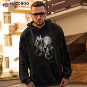 howling at the moon wolves wolf animal shirt hoodie 2