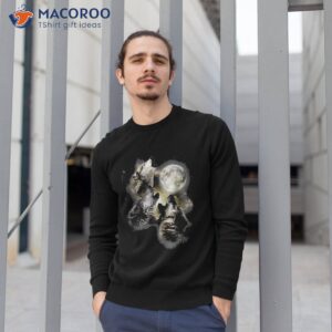 howling at the moon wolves wolf animal shirt sweatshirt 1