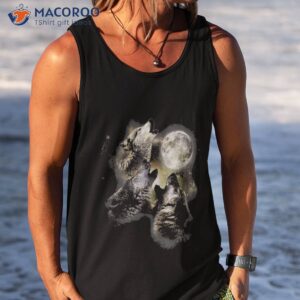 howling at the moon wolves wolf animal shirt tank top