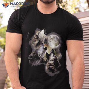 howling at the moon wolves wolf animal shirt tshirt