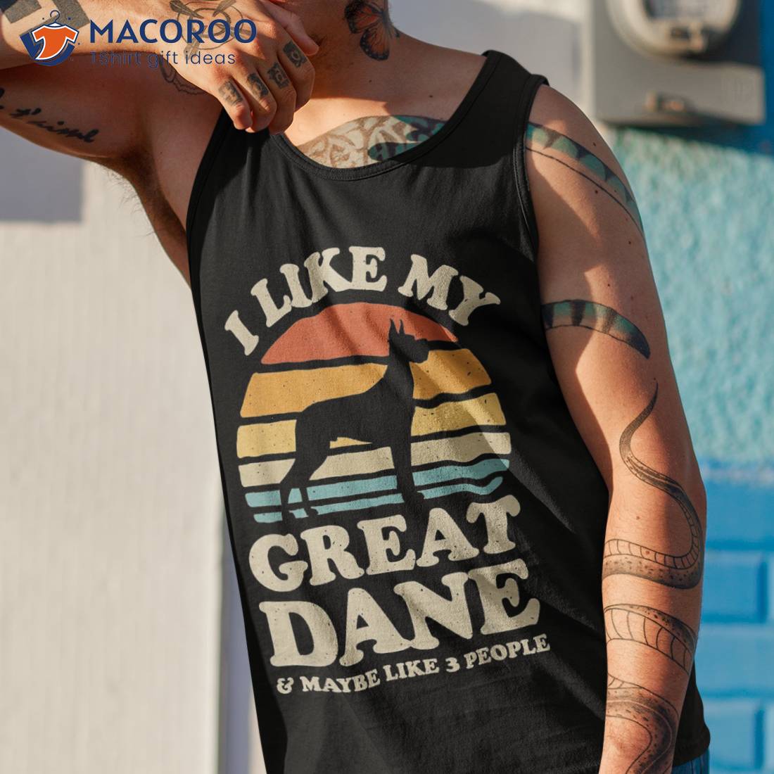 I Like My Great Dane And Maybe 3 People Dog Lover Retro Shirt I Like My Great Dane And Maybe 3 People Dog Lover Retro Shirt