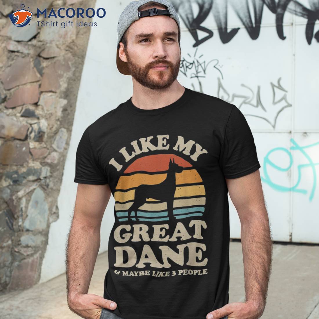 I Like My Great Dane And Maybe 3 People Dog Lover Retro Shirt I Like My Great Dane And Maybe 3 People Dog Lover Retro Shirt