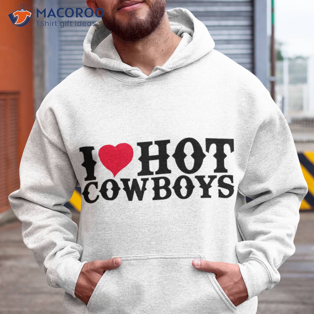 I Love Hot Cowboys, Heart Cowboys Lover Funny Cowgirl Shirt