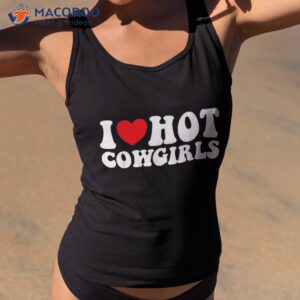 i love hot cowboys heart funny country western shirt tank top 2