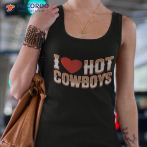 i love hot cowboys heart funny country western shirt tank top 4