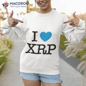 i love xrp ripple crypto blue heart blue protocol shirt sweatshirt 1