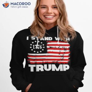I Stand With Trump Support Pro Trump Us Flag Shirt