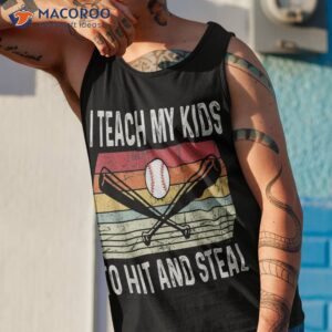 i teach my kids to hit and steal funny softball baseball shirt tank top 1