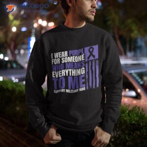 i wear purple up for military kids military child month shirt sweatshirt