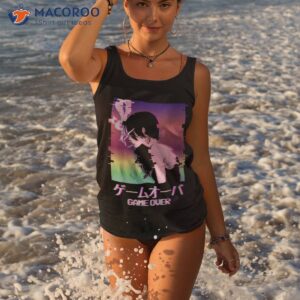 japanese vaporwave sad anime girl game over indie aesthetic shirt tank top