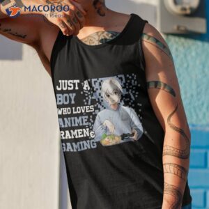 just a boy who loves anime ramen and gaming gamer boys men t shirt tank top 1