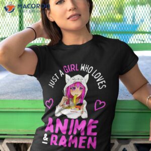 just a girl who loves anime and ra bowl japanese girls shirt tshirt 1