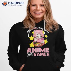 Just A Girl Who Loves Anime And Ra Bowl Japanese Noodles,short Sleeve Shirt