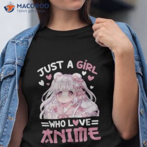 Just A Girl Who Loves Anime Funny Gifts For Girls Teens Kids T-Shirt