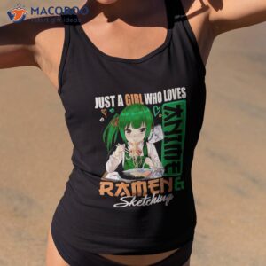 just a girl who loves anime ra and sketching girls teens shirt tank top 2