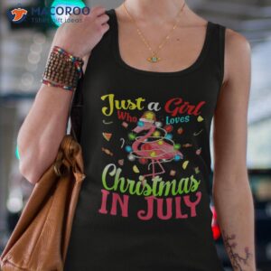 just a girl who loves christmas in july flamingo shirt tank top 4