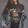 Just A Girl Who Loves Christmas In July Flamingo Shirt