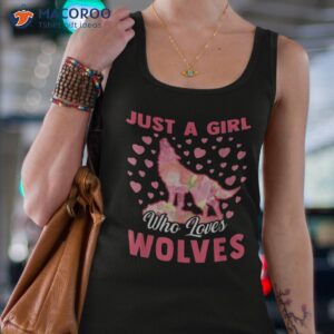 just a girl who loves wolves funny wolf doglike lover outfit shirt tank top 4