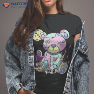 kawaii pink pastel goth cute creepy teddy bear anime shirt tshirt 2