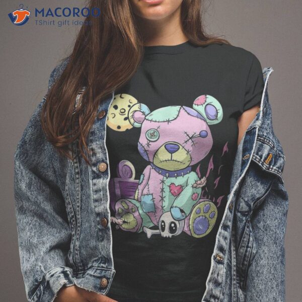 Kawaii Pink Pastel Goth Cute Creepy Teddy Bear Anime Shirt