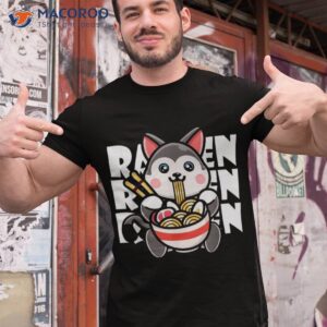 Kawaii Ramen Cat, Japanese Neko Noodle Funny Vintage Anime Shirt