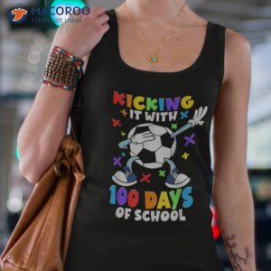 kicking it with 100 days of school football kid soccer shirt tank top 4