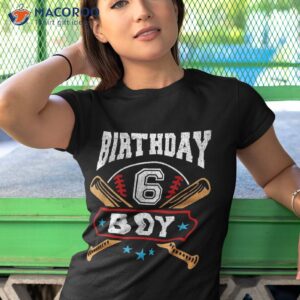 kids 6 years old boy 6th birthday shirt baseball gift tshirt 1