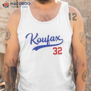 koufax 32 los angeles dodgers shirt tank top