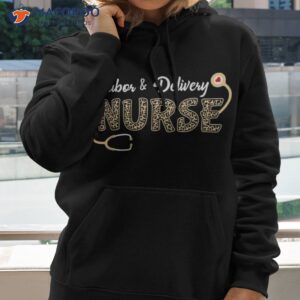 labor amp delivery nurse leopard print stethoscope heart l amp d shirt hoodie