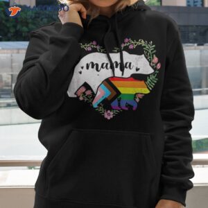 lgbtq mama bear progress pride flag gay equal rights rainbow shirt hoodie