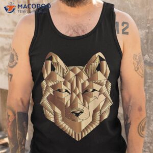 line art wolf survives drawing design shirt tank top