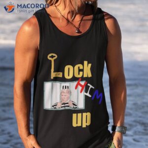 lock him up funny trump in cell for democrats shirt tank top