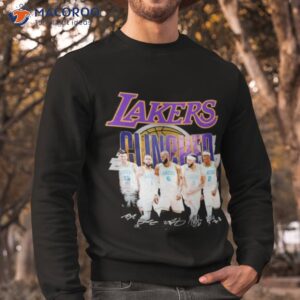 los angeles lakers team clinched 2023 nba playoffs signatures shirt sweatshirt