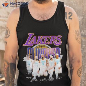 los angeles lakers team clinched 2023 nba playoffs signatures shirt tank top 1