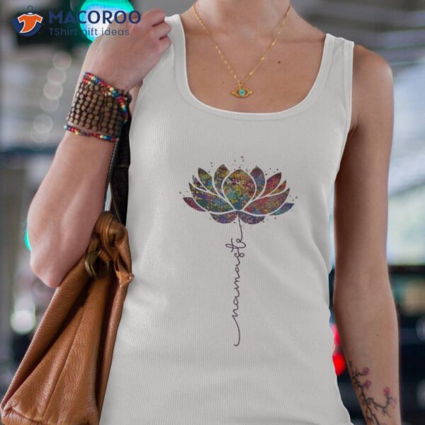 Lotus Flower Namaste Yoga Shirt Watercolor Meditation Zen Bohemian