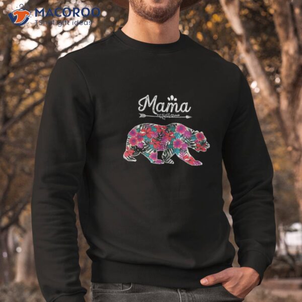 Mama Bear Floral Design Gift Mother’s Day Shirt