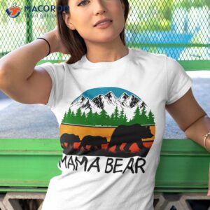 mama bear with 2 cubs tee retro mountains mother s day shirt tshirt 1